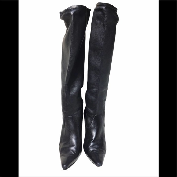 Manolo Blahnik Leather Pascalare Tall Boots 38 - Picture 5 of 16